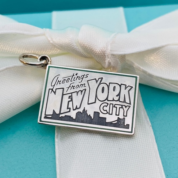 Tiffany & Co. Jewelry - Tiffany and Company New York postcard charm 925 silver